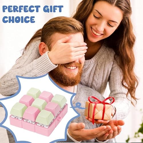 Axlksia Creamy Keyboard Fidget Toy, Fidget Clicker Keyboard Fidget Keychain, Button Fidget Gifts for Adults to Relieve Stress and Pass Time (9-in-1 E) thumbnail 7