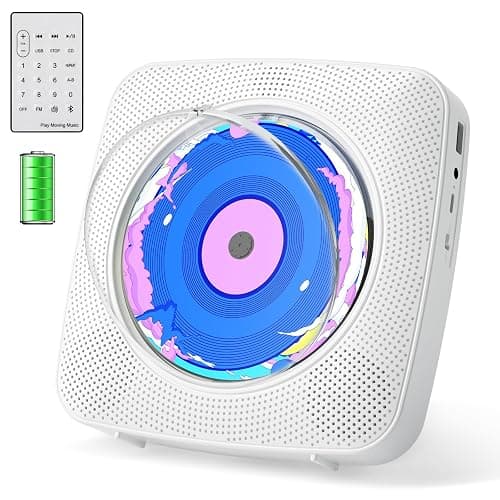 CD Player Portable: Kegaudio CD Players for Home with Speakers & Bluetooth & Remote Control & Removable Dust Cover Desktop & Wall Mounted CD Player with Radio Support USB/AUX Playback Headphone jack - Image 1