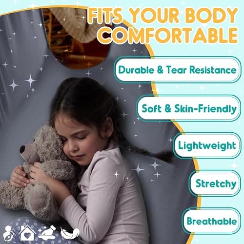 Chihee Sensory Swing Therapy Swing Hammock Indoor Outdoor for Kids, Hardware Included, Soft Breathable Nylon Cuddle Swing Joy Hammock for Child Adult with Autism, ADHD, Aspergers, Sensory Integration thumbnail 2