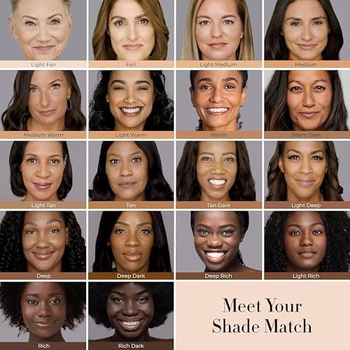 LUMINESS Silk Airbrush Spray Foundation & Buffing Brush Kit – Full Coverage Foundation & Dual-Sided Buffing Brush - Buildable Coverage, Anti-Aging Formula Hydrates & Moisturizes (Shade - Medium) thumbnail 2