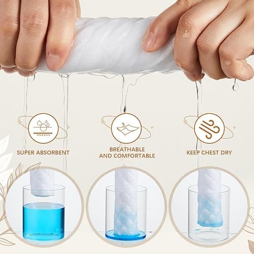 Wesnoy Cotton Tummy Liners and Bra Liners Set for Sweat Rash Skin Folds Plus Size Women Sweating Supplies thumbnail 3