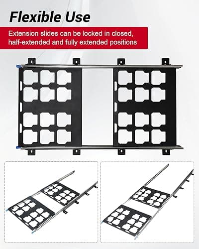 Mounting Plate with 40" Slide Rail Compatible with Mil.Waukee, with Powder Coat, Holds Up to 4 Boxes for Tool, Fit for Truck Vans & Trailers thumbnail 4