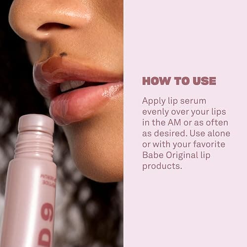 BABE ORIGINAL Cloud 9 Peptide Lip Serum | Daily Lip Treatment with Cloudberry Oil, Mushroom Extracts, Hyaluronic Acid for Dryness & Fine Lines | Smoothing & Hydrating Lip Moisturizer | Vegan Lip Care thumbnail 6