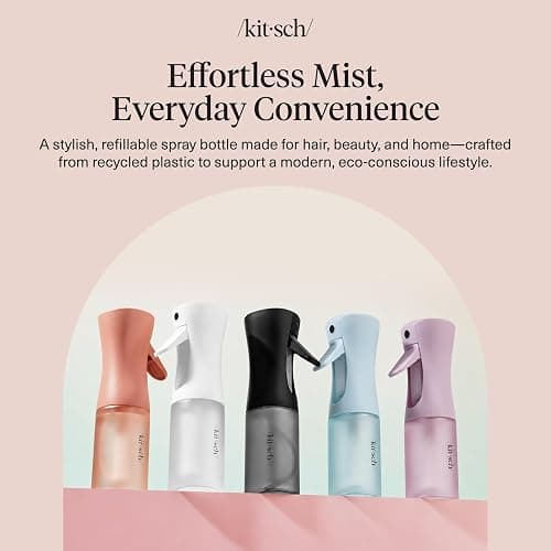 Kitsch Continuous Spray Bottle for Hair – Haze Blue, 150ml | Fine Mister Spray Bottle & Water Spray Bottle – Recycled Hair Spray Bottle – Spray Bottles for Cleaning, Styling, & More thumbnail 8