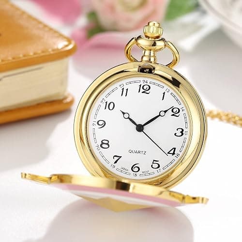 Mens Five-Pointed Star America Pocket Watch Quartz Movement Steampunk Fob Watches for Man Gifts thumbnail 3