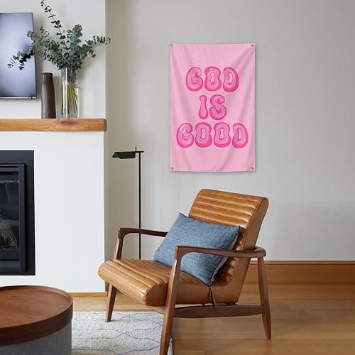 God is Good Christian Wall Art Posters Tapestry 2x3 Ft Aesthetic Poster for Teen Boys Girls Bedroom and College Dorm Wall Decor Gifts thumbnail 4