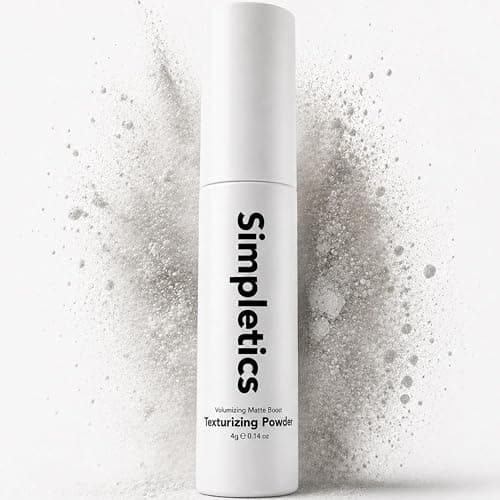 Simpletics Texturizing Powder 4g - All Natural, 4 Ingredient Nourishing Formula with Rice Starch - Chemical Free - Gives Volumized, Texturized, Matte Finish to Men & Women - Image 1