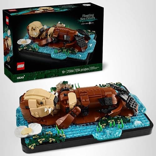 LEGO Ideas Floating Sea Otters Building Sets for Adults - Room or Office Decor for Women & Men, Ages 18+ - Gift Ideas for Birthday - 21366 thumbnail 8