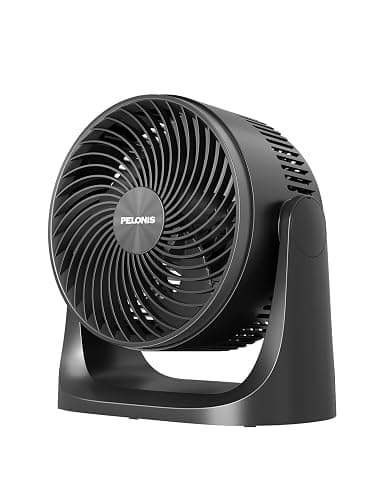 PELONIS 3 Speed Small Room Air Circulator Fan with 7-inch Blade, Table Fan with 100° Adjustable Head Tilt - Desktop Fan for Bedroom,Dorm and Office - Ventilador for Air Conditioner and Heater, Black - Image 1