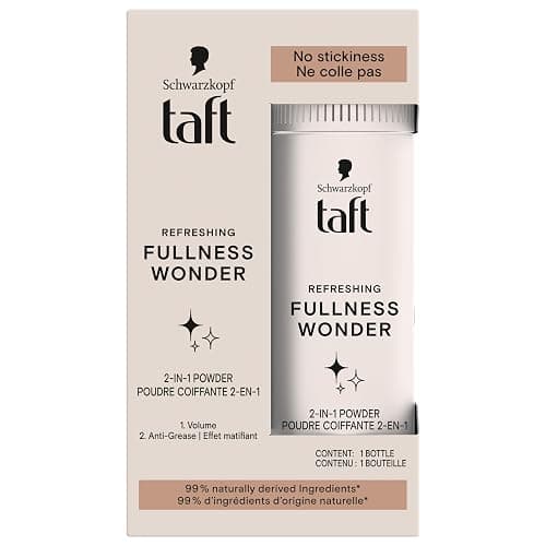Taft - Schwarzkopf - Poudre Coiffante Cheveux - 2-En-1 - Volume - Longue Durée - Effet Matifiant - Effet Décoiffé - Ne colle pas - 99% d'ingrédients d'origine naturelle - Contenant de 10 g - Image 1