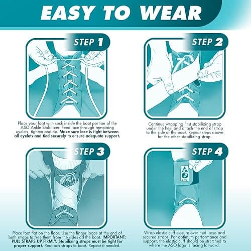 Med Spec ASO Ankle Stabilizer (Small, White) – Ankle Brace for Sprained Ankle and Peroneal Tendonitis, Orthopedic Ankle Support for Men, Women, Adults, Teens and Kids, Sports Injury Recovery, 264002 thumbnail 4