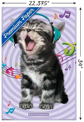 Trends International Keith Kimberlin - Kitten - Singing Wall Poster, 22.375" x 34", Premium Unframed Version thumbnail 3