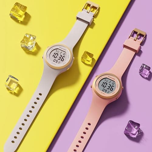 GOLDEN HOUR Waterproof Sport Women's Digital Chronograph Silicone Strap Watch thumbnail 7