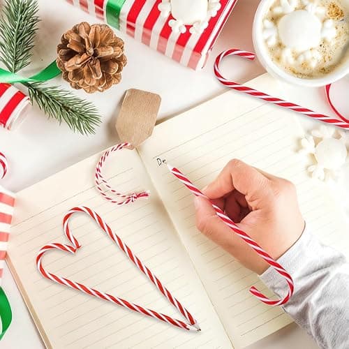 SAYAYA 120Pcs Christmas Candy Cane Pens Bulk Fun Black Ink Ballpoint Pens Xmas Goodie Bag Stuffers Classroom Gifts for Student School Holiday Party Favors Carnival Prize Stocking Stuffers(Red) thumbnail 2