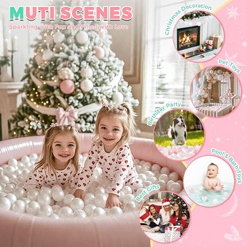 TRENDPLAY Ball Pit Balls Star and Heart Shapes for Toddlers - 50 100 200 500 Count Plastic Balls for Ball Pit Fun and Play thumbnail 4