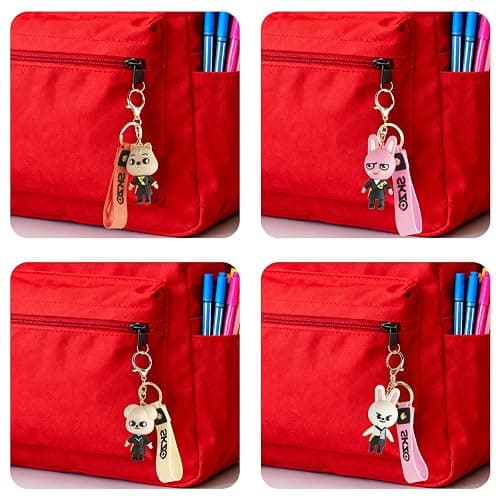 SK-Z Keychain Cartoon Keyring Cute Animal Pendant Backpack Accessory for Stray Fans thumbnail 5
