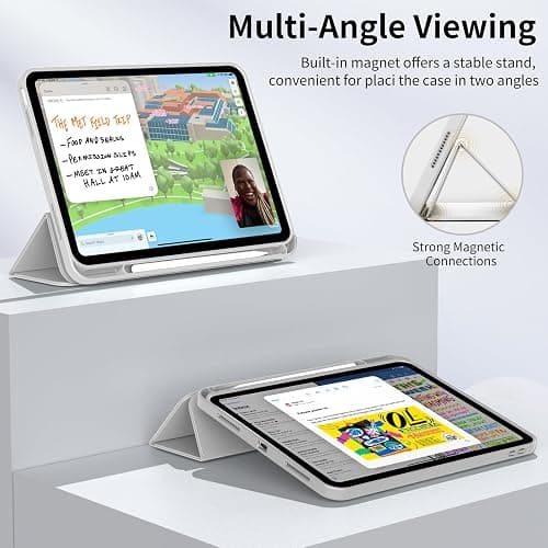 IAMKHO for iPad (A16) 11th/10th Gen 11"/10.9" Case with Pencil Holder, Gray | For iPad A16 11 inch 2025, iPad 10th Generation 2022, Precise Cutouts, Auto Wake/Sleep, Touch ID, Slim Trifold Stand thumbnail 6