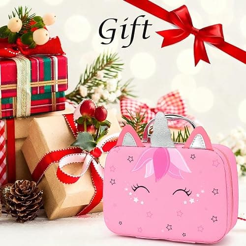 Heaning Real Kids Makeup Toys - Safe / Non-Toxic / Washable, Great Starter Make up Kit for Girls Toddlers, Princess Dress-Up, Gifts for Girl Aged 3-12, Pink thumbnail 8