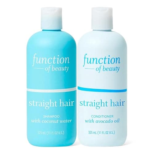 Function of Beauty Straight Hair Shampoo & Conditioner Set - Anti-Frizz | Lightweight & Hydrating - Sulfate-Free Shampoo & Conditioner Duo for Natural Volume & Shine - Oily Hair Care Products - Image 1
