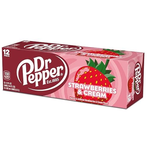 Dr Pepper Strawberries and Cream Soda, 12 fl oz cans, 12 Pack thumbnail 10