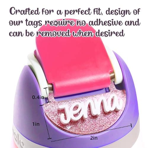 Personalized 3D Name Plate Compatible with Owala Water Bottle 24oz 32oz 40oz | 80 Color Options, 12 Font Options | Custom Name Plate Freesip Topper thumbnail 6