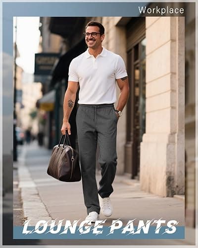 Luis- Neer 4 Pack Men's Sweatpants Joggers with Pockets Open Bottom Gym Athletic Pants Baggy Workout Casual Running Clothing thumbnail 3