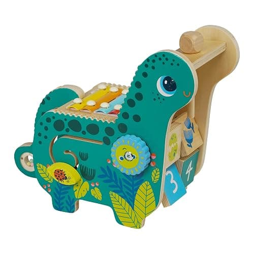 Manhattan Toy Wooden Dinosaur Toddler and Preschool Musical Instrument and Activity Toy with Xylophone, Sawtooth Ridges and Solo Mallet - Image 1