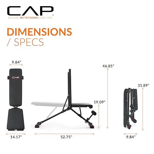 CAP Barbell Multi-Purpose Adjustable Utility Strength Training Weight Bench | Multiple Options thumbnail 5