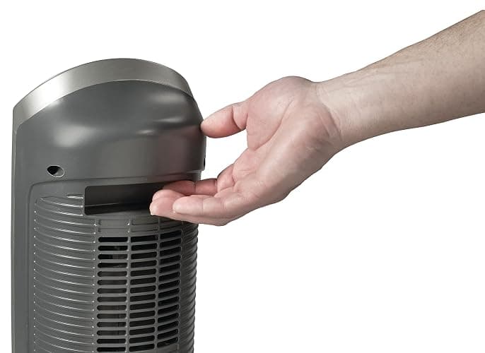 Lasko Oscillating Digital Ceramic Tower Heater for Home with Adjustable Thermostat, Timer and Remote Control, 23 Inches, 1500W, Silver, 755320, 8.5″L x 7.25″W x 23″H, Silver thumbnail 10