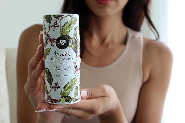 Herb & Root Talc Free Body Dusting Powders. Rose, Vanila, Sandalwood, Lavender, Jasmine, and Gift Sets (Full Size, Vanilla) thumbnail 4