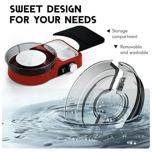 Pottery Wheel for Adults - Complete Pottery Tools Kit for Beginners, 6" Turntable Two-Way Rotation Adjustable Speed, 2.2 lbs. Air Dry Clay, Mini Clay Making Pottery Wheel with Storage Design (Red) thumbnail 4