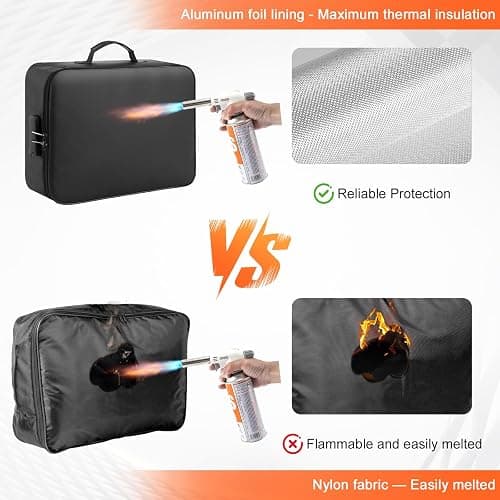 5200°F Fireproof Document Bag with Lock - Mondoshop Heat-Insulated Fireproof Document Box, Important Document Organizer, Portable Travel Fireproof Safe for Home Document, Passport, Laptop, Cards(Soft) thumbnail 6