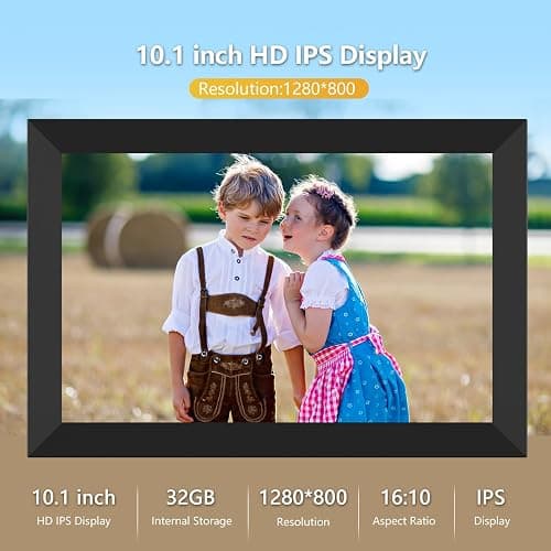 FRAMEO Cadre Photo numérique WiFi 10,1" Écran Tactile LCD IPS 1280 x 800 Mémoire intégrée 16 Go Rotation Automatique Partagez instantanément des Moments Via l'application Frameo Depuis n'importe où thumbnail 2