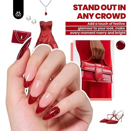 Beetles Gel Nail Polish Kit with U V Light - 68Pcs Gel Nail Kit 35 Colors Outfits Glitter Red Classic Blue Polish Set with Everything Nails Manicure Tools for Beginners DIY At Home Gifts for Women thumbnail 5