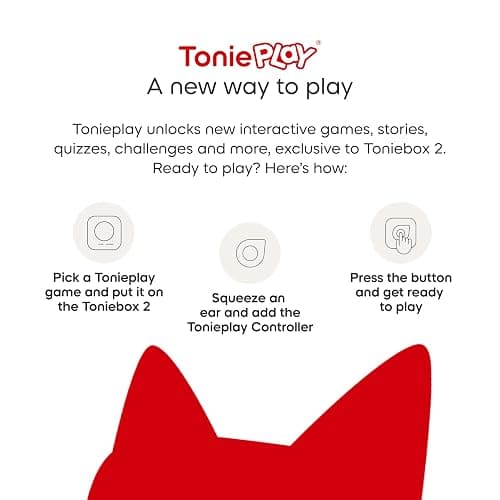 Toniebox 2 Audio Player Bundle for Kids 3+ with Winnie The Pooh, Tigger, Eeyore Figurines and Tonieplay Game & Controller - Cloud Pink thumbnail 5