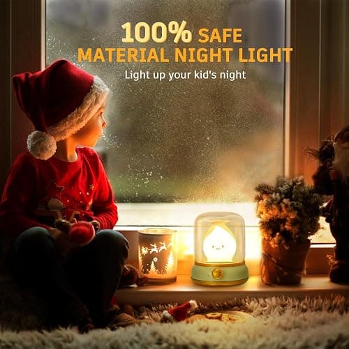 Ghost Campfire Night Light, Small Cute Desk Lamp, Dimmable Cordless Bedside Table Lamp, 2 Modes Rechargebale Battery Oprated Warm Night Light for Bedroom/Kids/Baby Nursery, Vintage Ambient Lighting thumbnail 6