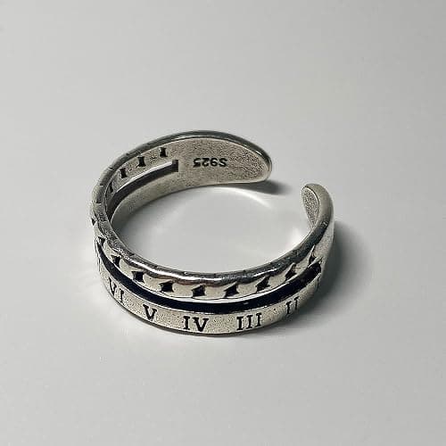 Ch.yishi Handmade Vintage 925 Sterling Silver Wide Band Rings for Women/Men,Adjustable Thumb Finger Ring thumbnail 4