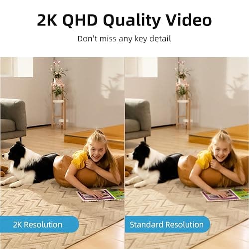 aosu 2K Security Camera Indoor, Baby Monitor Pet Camera One-Touch Call, Smart Motion Tracking, IR Night Vision, Compatible with Alexa, 2 Pack thumbnail 4
