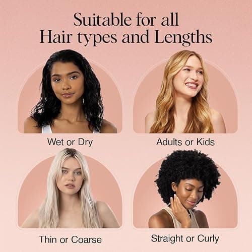 Kitsch Detangler Brush – Gentle Curly Hair Brush with Flexible Bristles for All Hair Types - Wet or Dry | Detangling Hair Brushes for Women & Men, Adults & Kids - Terracotta thumbnail 6