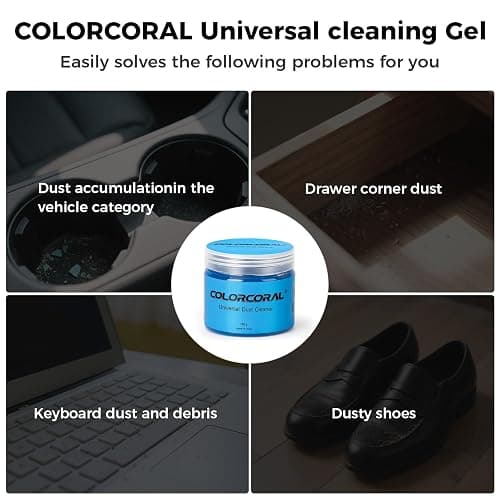 ColorCoral Universal Cleaning Gel for Office Electronic Products Keyboard Cleaner Dust Cleaning Gel for Car Interior Cleaning,Car Putty Reusable Slime goo, Magic Cleaning Putty for Vehicle Vents thumbnail 4