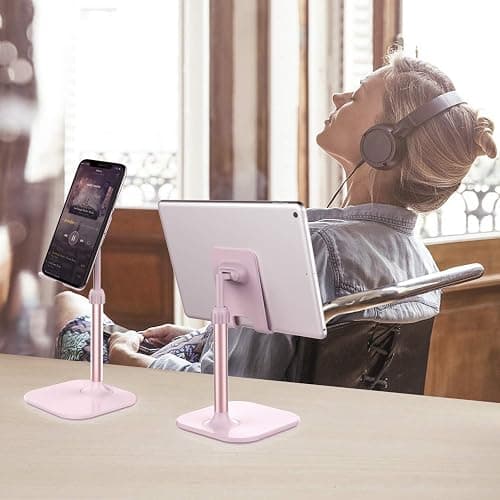Doboli Cell Phone Stand, Valentine's Day Gifts for Teens Girls Boys Adults Women Men Mom Wife, Phone Stand for Desk, Phone Holder Stand Compatible with iPhone and All Mobile Phones Tablet, Pink thumbnail 7