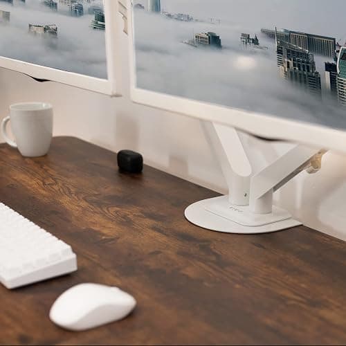 VIVO Steel Reinforcement Bracket Mount Plate for Thin, Glass, and Other Fragile Table Top Surfaces, Compatible with Most Monitor Stand C-Clamp Installations, Anti-Slip No Scratch, White, STAND-AC01RW thumbnail 9