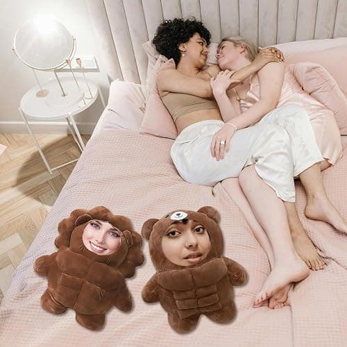 Personalized Muscle Bear Plush Toy, Customizable Your Face Photo Plush Toy - Fun Toy (11.8-19.6 inches) thumbnail 4