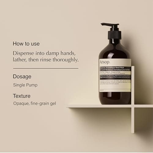 Aesop Reverence Aromatique Hand Wash | Woody, Earthy, Smoky | Gentle Exfoliating Cleanser For Renewed Skin | 500mL / 16.9 oz thumbnail 2