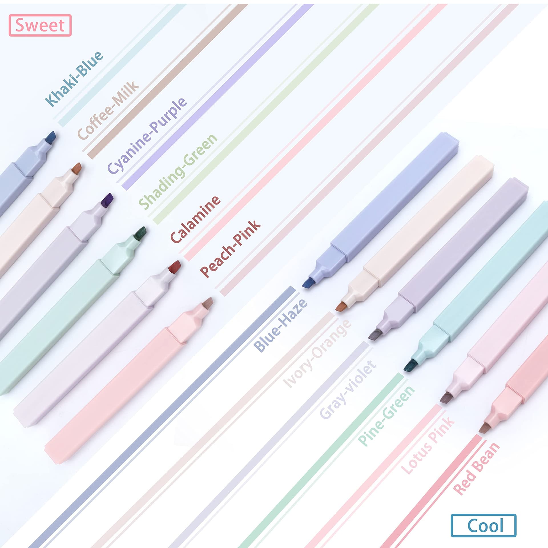 12 Pcs Aesthetic Highlighters,Bible Highlighter,Pastel No Bleed Pen, Planner Pens,Book Annotating Set thumbnail 4