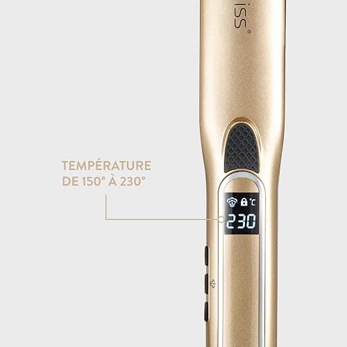 Demeliss - Lisseur Vapeur Titanium V2.0 - Plaques Flottantes Fines, Légères et Ergonomiques - Vapeur Ultra Puissante - Fer à Vapeur 2 en 1 Lisseur/Boucleur - Tous Types de Cheveux thumbnail 9