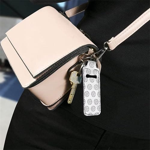 Baxinh Chapsticks Holder for Women Girl, Portable Lip Balm Gloss Holder Lippy Clip Chapstick Keychain thumbnail 5