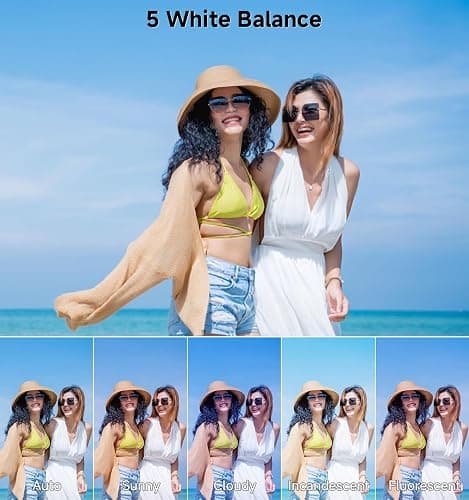 5K Digital Camera, 2026 Upgraded 80MP Compact Camera with 18X Zoom, 3” 180° Flip Screen Travel Camera for Vlogging, Camera Digital for Beginners Teens, Portable Vlogging Camera with 64GB Card thumbnail 5