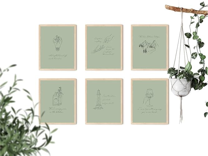 TwoDays Folk Music Inspired Posters, Song Lyric Artwork Room Decor for Fans Gifts, Singer Merch, Album Wall Art Prints for Bedroom. (8" X 10", Set of 6, UNFRAMED) thumbnail 5
