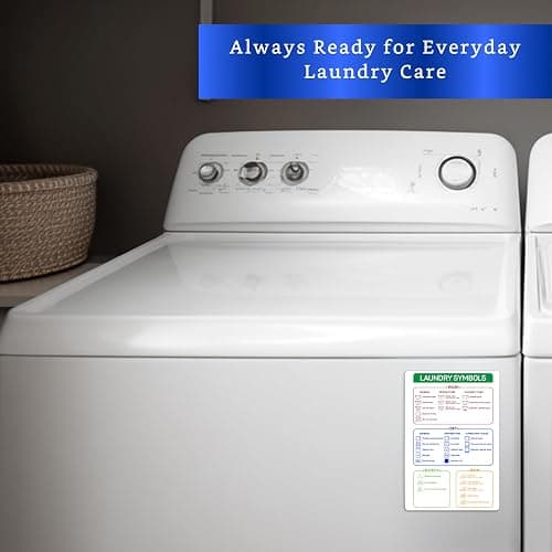 Laundry Symbols Chart Magnet (5x7.6 Inches) – Laundry Care Symbols Chart for Washing Machine & Dryer – Magnetic Laundry Room Must Haves – Stylish Laundry Room Accessories for Easy Clothing Care thumbnail 7